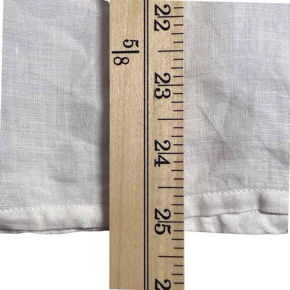 ANNE FONTAINE Charlette Blouse Size 40 6 8 White Linen 3/4 Sleeve Tie Back EUC - Picture 15 of 16